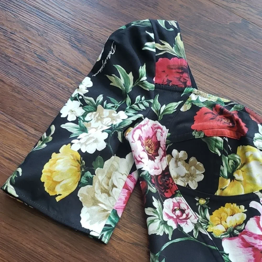 Dolce & Gabbana Floral Luxury Old Money Edgy Chic Feminine Bustier Dress Size 38 - Picture 2 of 10